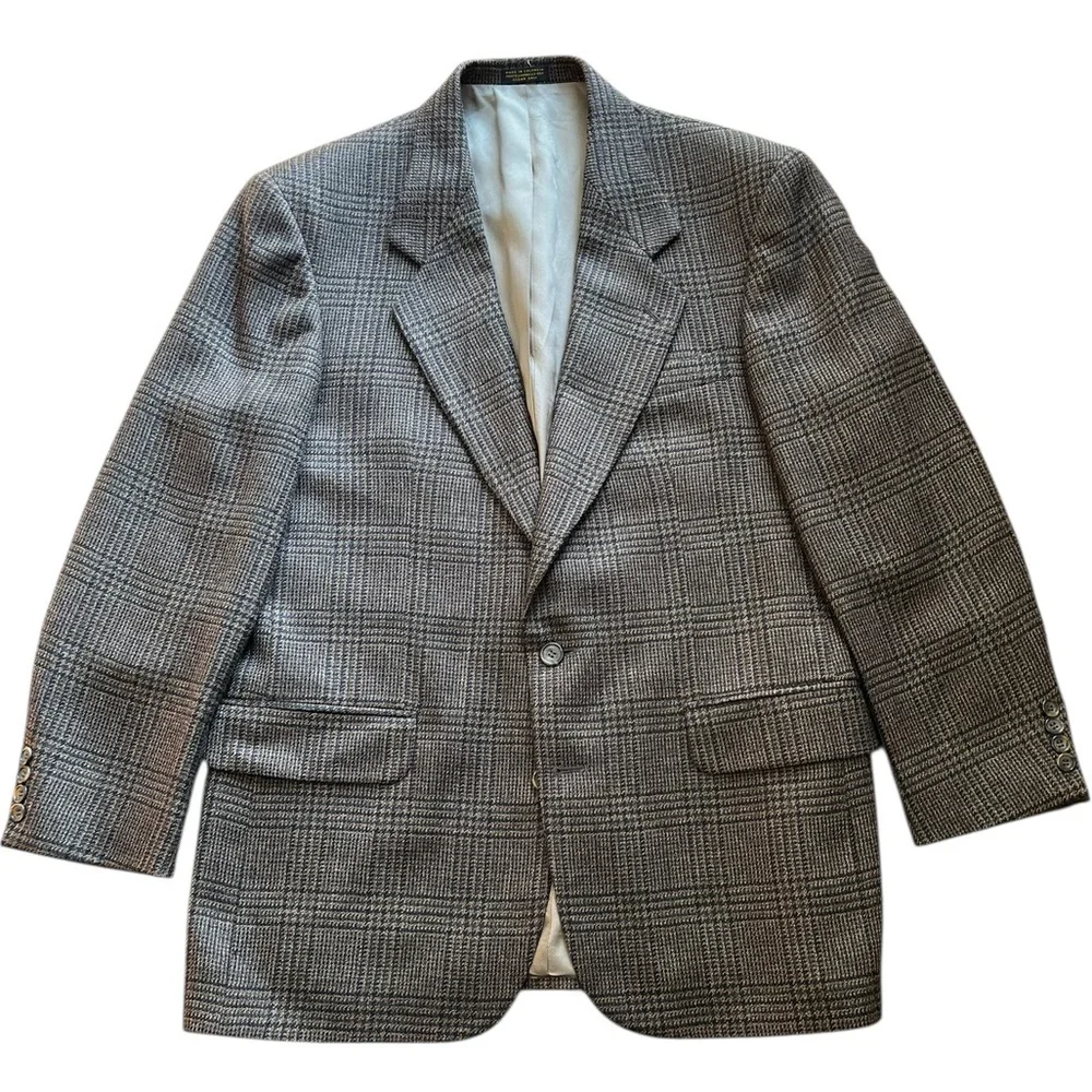 Oscar de la Renta men’s size 41R wool Checkered Blazer